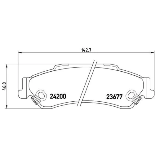 Sada brzdových platničiek kotúčovej brzdy BREMBO P 10 002