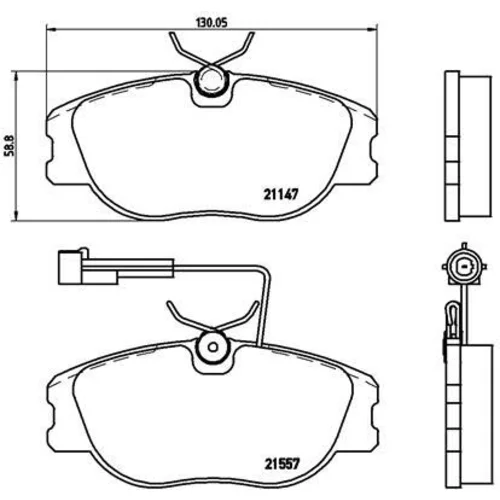 Sada brzdových platničiek kotúčovej brzdy BREMBO P 23 043