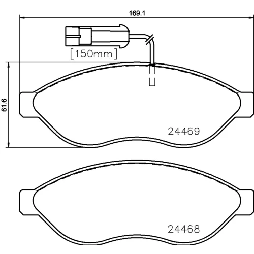 Sada brzdových platničiek kotúčovej brzdy BREMBO P 23 143G