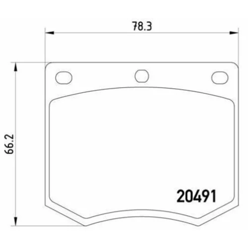 Sada brzdových platničiek kotúčovej brzdy BREMBO P 24 002