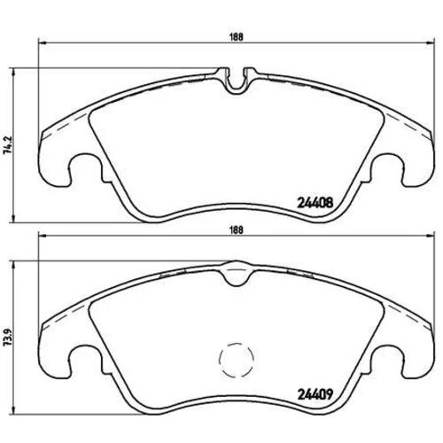 Sada brzdových platničiek kotúčovej brzdy P 24 074 /BREMBO/