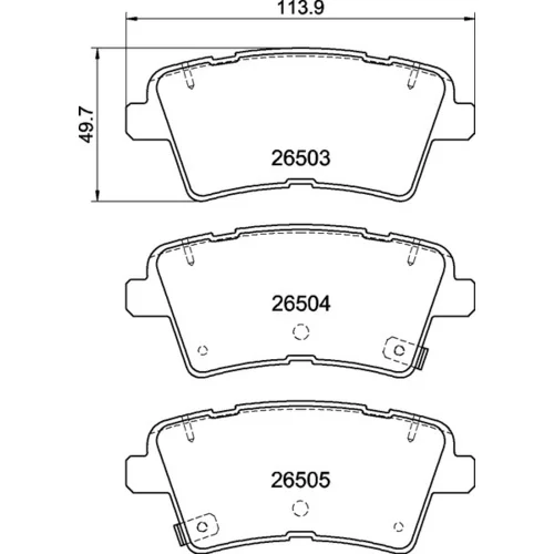 Sada brzdových platničiek kotúčovej brzdy BREMBO P 30 147
