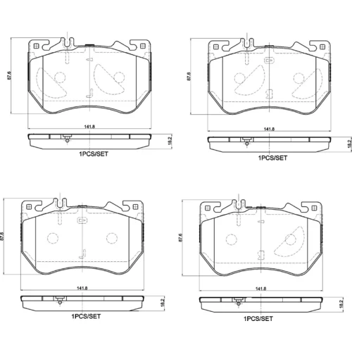 Sada brzdových platničiek kotúčovej brzdy BREMBO P 50 180
