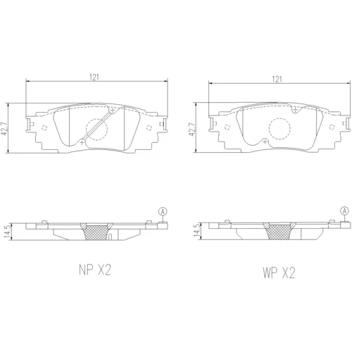Sada brzdových platničiek kotúčovej brzdy BREMBO P 83 201