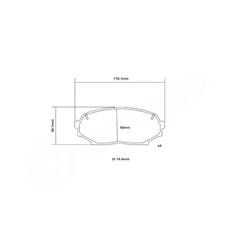 Sada vysoko výkonných brzdových obložení 07.B314.60 /BREMBO/ - obr. 2