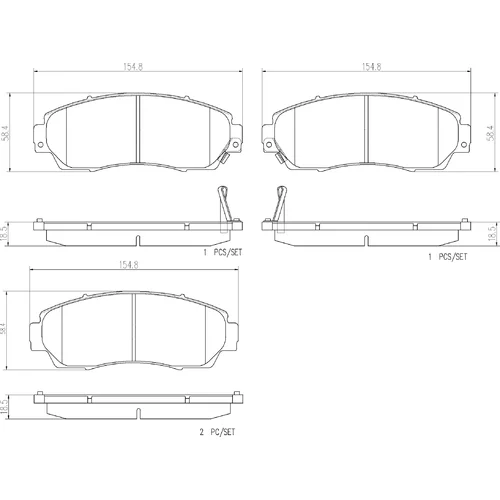 Sada brzdových platničiek kotúčovej brzdy P 28 066 /BREMBO/ - obr. 3