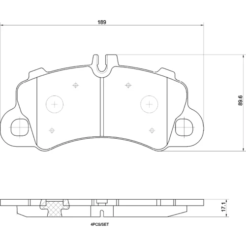 Sada brzdových platničiek kotúčovej brzdy BREMBO P 65 043X