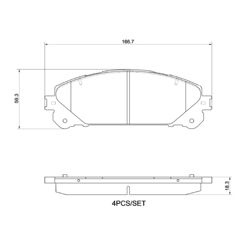 Sada brzdových platničiek kotúčovej brzdy BREMBO P 83 193