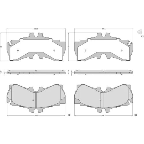 Sada brzdových platničiek kotúčovej brzdy BREMBO P 83 205