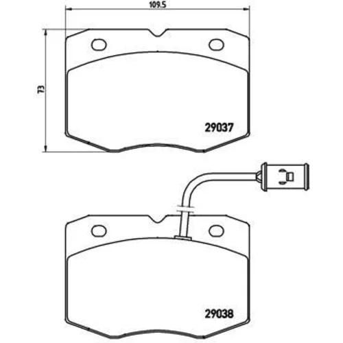 Sada brzdových platničiek kotúčovej brzdy P A6 014 /BREMBO/
