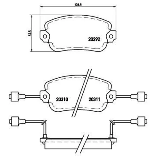 Sada brzdových platničiek kotúčovej brzdy BREMBO P 23 007