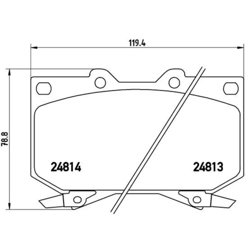 Sada brzdových platničiek kotúčovej brzdy BREMBO P 83 108