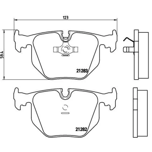 Sada brzdových platničiek kotúčovej brzdy BREMBO P 06 016