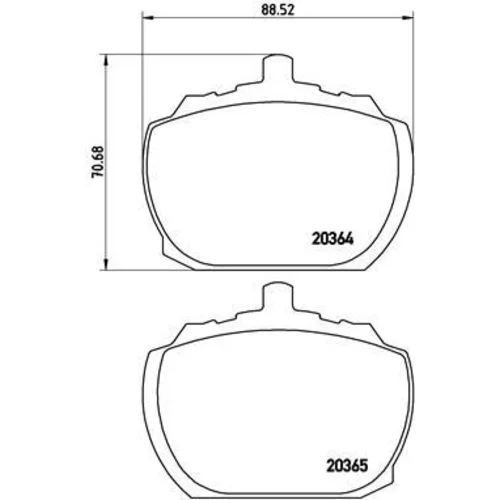Sada brzdových platničiek kotúčovej brzdy BREMBO P 24 004