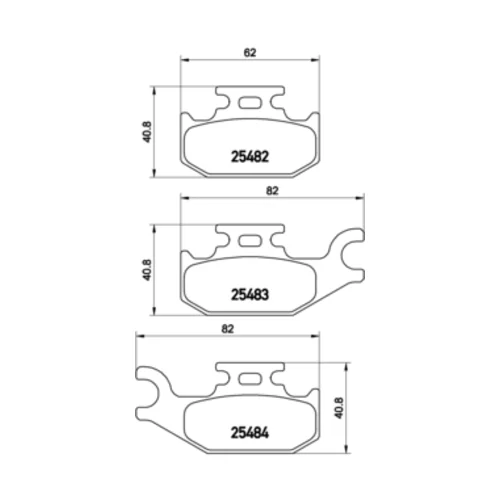 Sada brzdových platničiek kotúčovej brzdy BREMBO P 68 056