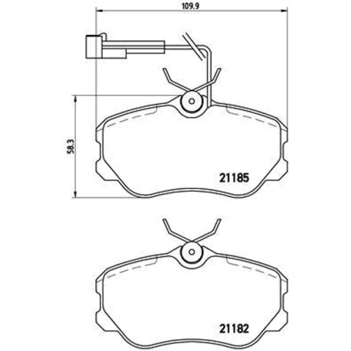 Sada brzdových platničiek kotúčovej brzdy BREMBO P 23 045