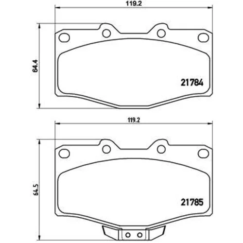 Sada brzdových platničiek kotúčovej brzdy BREMBO P 83 095