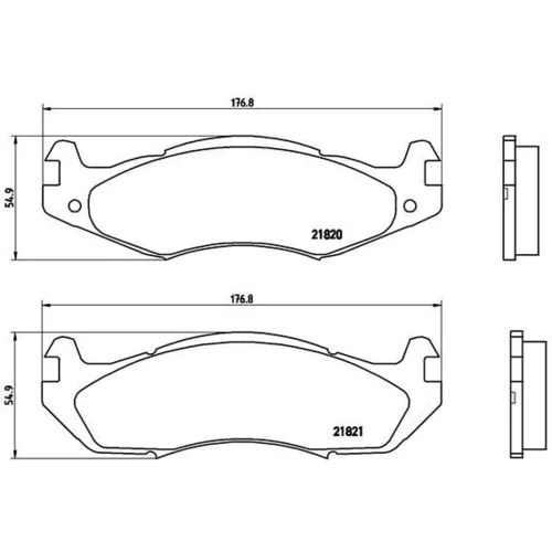Sada brzdových platničiek kotúčovej brzdy P 37 001 /BREMBO/