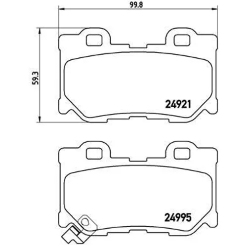 Sada brzdových platničiek kotúčovej brzdy BREMBO P 56 085