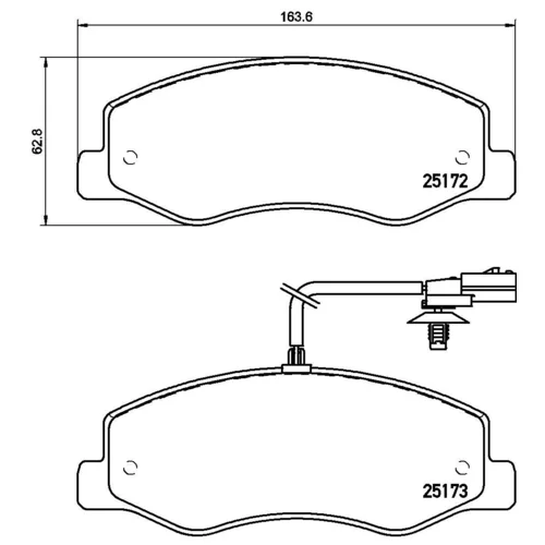 Sada brzdových platničiek kotúčovej brzdy BREMBO P 68 061G