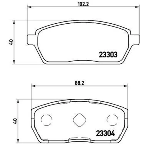 Sada brzdových platničiek kotúčovej brzdy BREMBO P 79 017