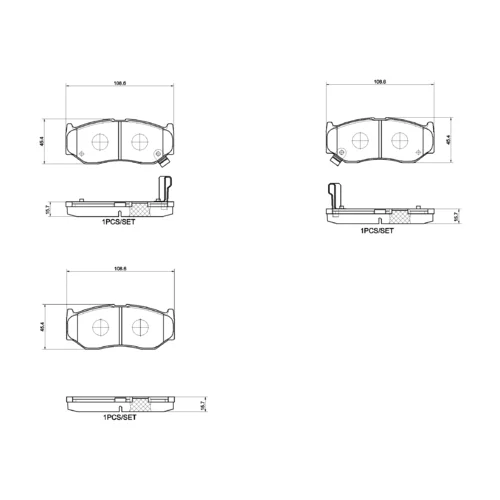 Sada brzdových platničiek kotúčovej brzdy BREMBO P 79 044