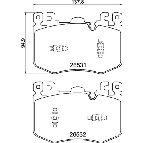 Sada brzdových platničiek kotúčovej brzdy BREMBO P 94 001