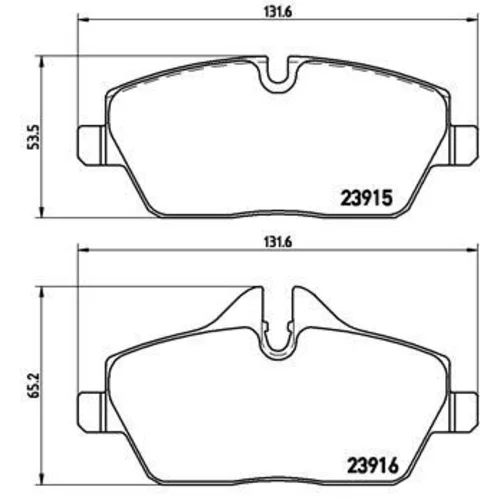 Sada brzdových platničiek kotúčovej brzdy BREMBO P 06 067
