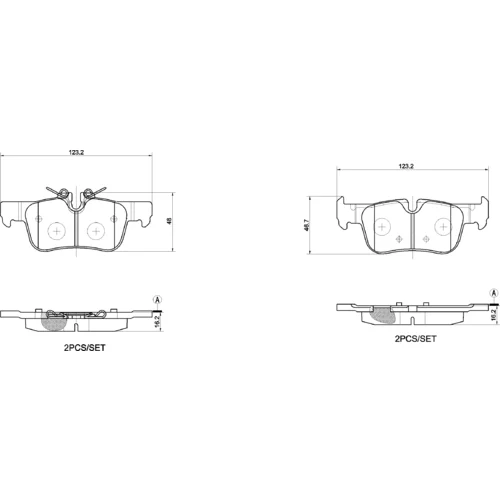 Sada brzdových platničiek kotúčovej brzdy BREMBO P 06 094X