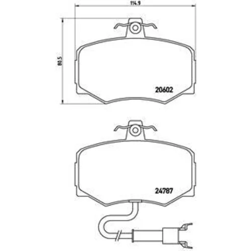 Sada brzdových platničiek kotúčovej brzdy BREMBO P 36 009