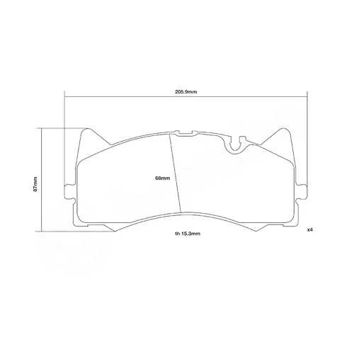 Sada vysoko výkonných brzdových obložení 07.D435.48 /BREMBO/ - obr. 2