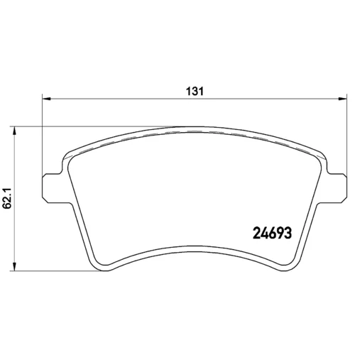 Sada brzdových platničiek kotúčovej brzdy BREMBO P 68 044E