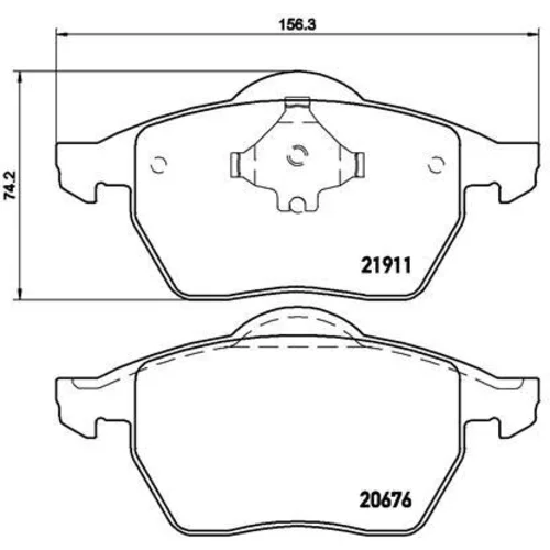 Sada brzdových platničiek kotúčovej brzdy BREMBO P 85 035