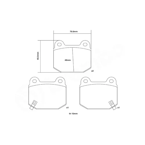 Sada vysoko výkonných brzdových obložení 07.B315.27 /BREMBO/ - obr. 2