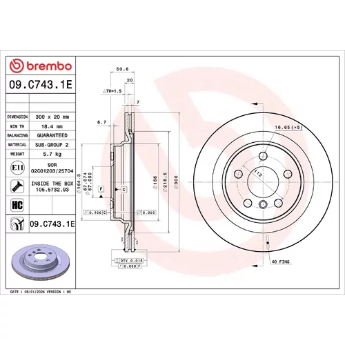 Sada bŕzd, Kotúčová brzda BREMBO KT 08 063