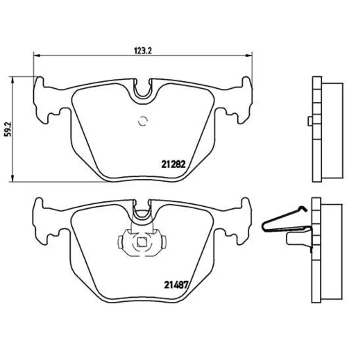 Sada brzdových platničiek kotúčovej brzdy P 06 020 /BREMBO/