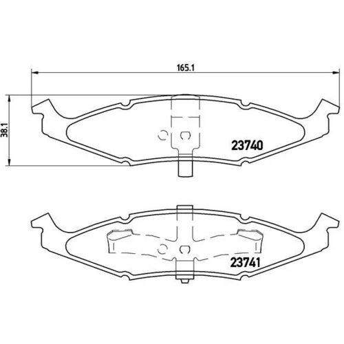 Sada brzdových platničiek kotúčovej brzdy P 11 009 /BREMBO/