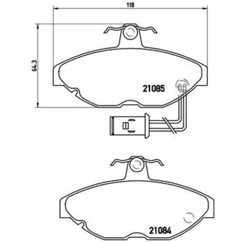 Sada brzdových platničiek kotúčovej brzdy BREMBO P 52 011