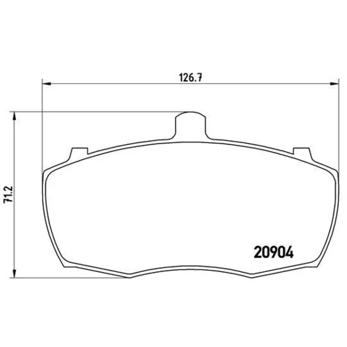 Sada brzdových platničiek kotúčovej brzdy BREMBO P 52 012