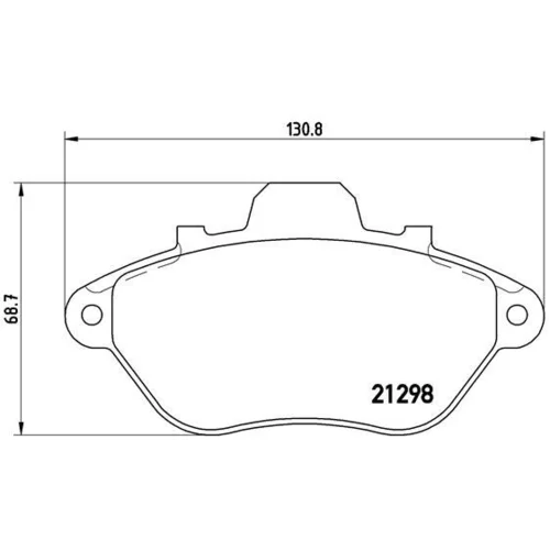 Sada brzdových platničiek kotúčovej brzdy BREMBO P 61 039