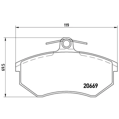 Sada brzdových platničiek kotúčovej brzdy BREMBO P 85 093