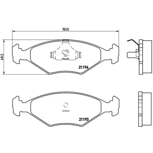 Sada brzdových platničiek kotúčovej brzdy BREMBO P 23 040