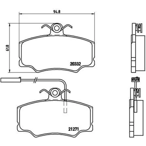 Sada brzdových platničiek kotúčovej brzdy BREMBO P 23 048