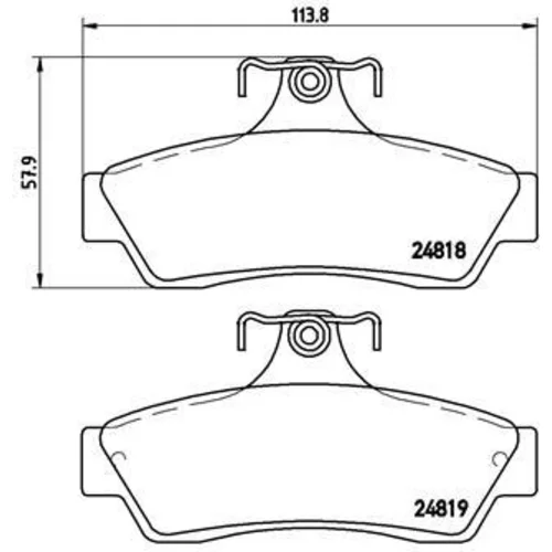 Sada brzdových platničiek kotúčovej brzdy BREMBO P 59 056