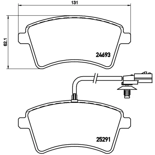 Sada brzdových platničiek kotúčovej brzdy BREMBO P 68 058E