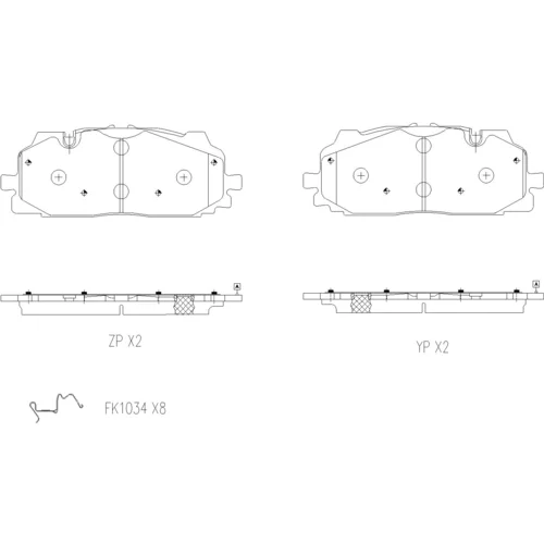 Sada brzdových platničiek kotúčovej brzdy BREMBO P 85 202
