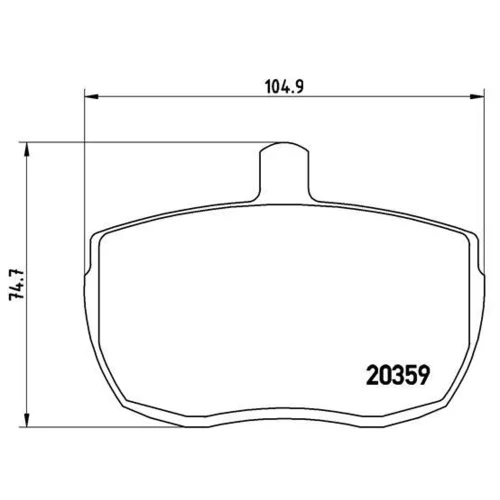 Sada brzdových platničiek kotúčovej brzdy BREMBO P A6 001