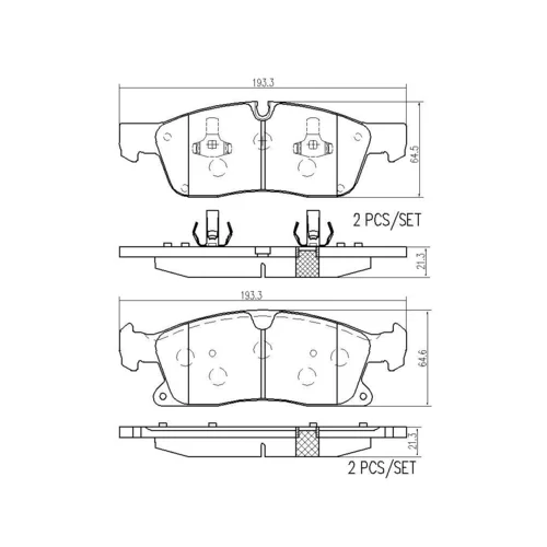 Sada brzdových platničiek kotúčovej brzdy BREMBO P50109NX