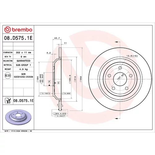Sada bŕzd, Kotúčová brzda BREMBO KT 08 081