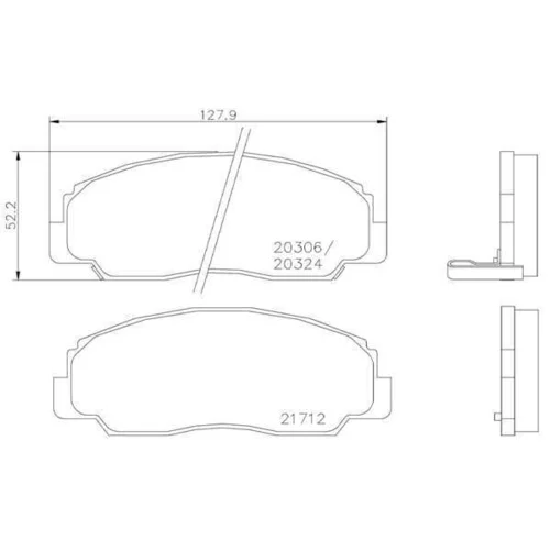 Sada brzdových platničiek kotúčovej brzdy P 16 012 /BREMBO/